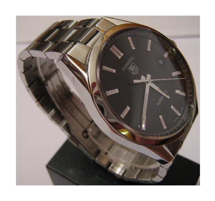 Tag Heuer Carrera Automatic Watch, Black Dial With Stainless Steel Bracelet
