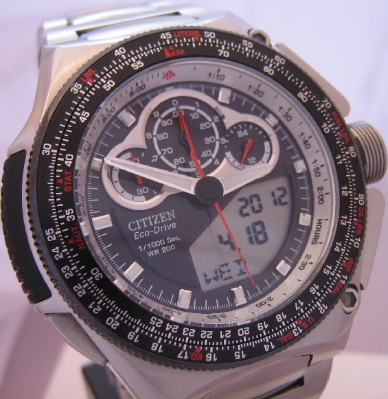 Citizen Eco Drive Promaster SST, Black Dial, Steel Bracelet