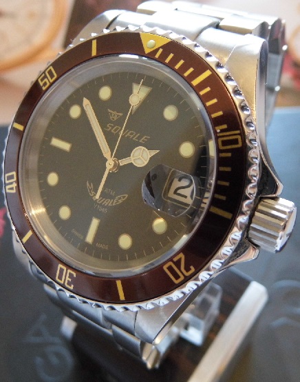 Squale 1545 Heritage, Black Dial, Steel Bracelet