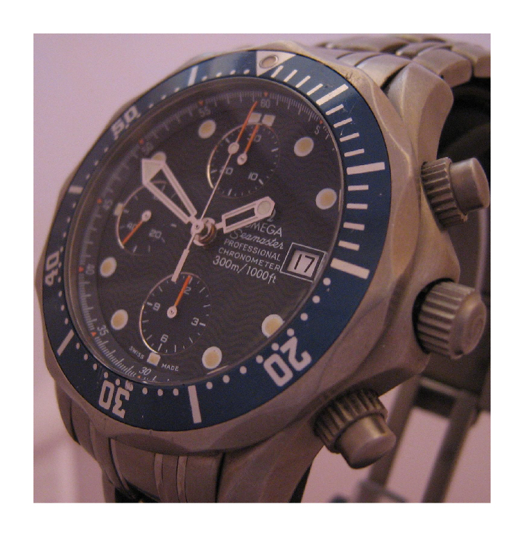 Omega Seamaster Titanium Chronograph, Blue Dial, Titanium Bracelet