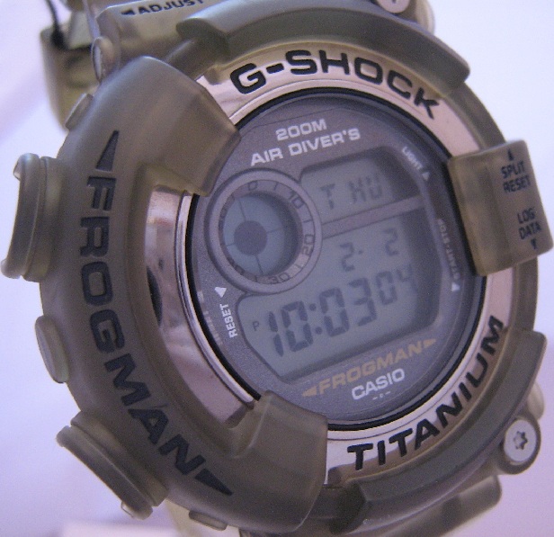 Casio  G Shock Titanium Frogman, Green Case & Strap