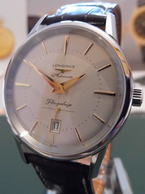 Longines Flagship Heritage, Silver Dial, Leather Strap