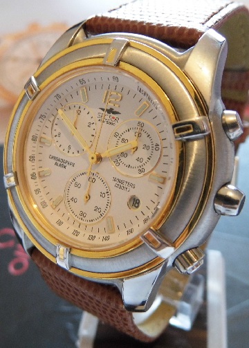 Sector ADV 5000 Chrono Alarm, White Dial, Leather Strap