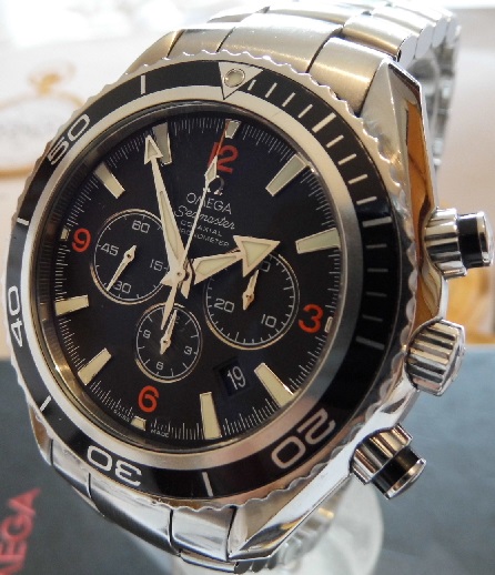 Omega Seamaster Planet Ocean Chronograph, Black Dial, Bracelet