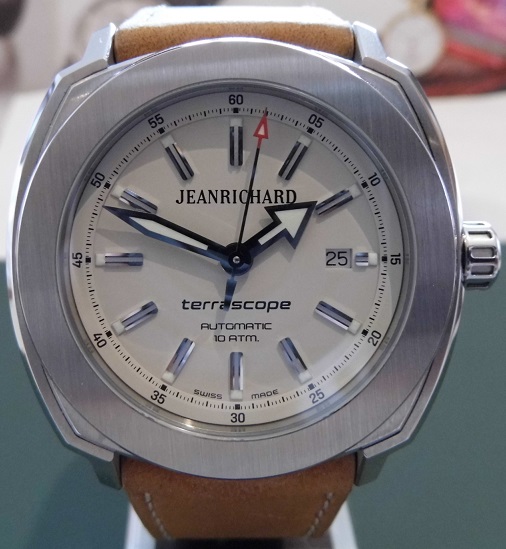 Jeanrichard Terrascope, Silver Dial, Leather Strap