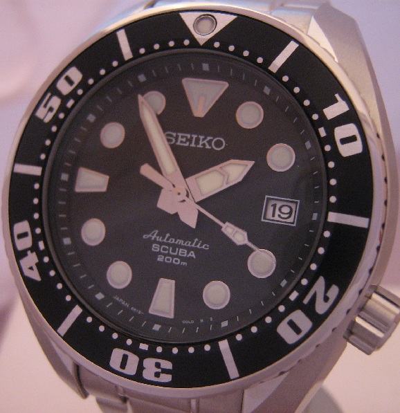 Seiko Scuba Prospex Sumo, Black Dial, Steel Bracelet