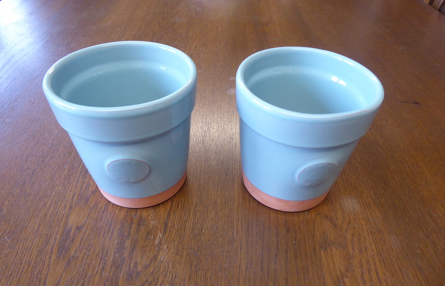 2 Large Tiffany & Co Terra-Cotta Pots