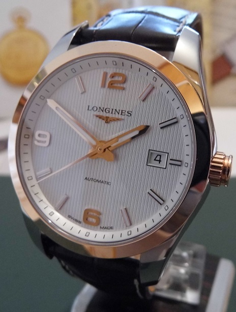 Longines Conquest Classic Automatic, White Dial, Leather Strap