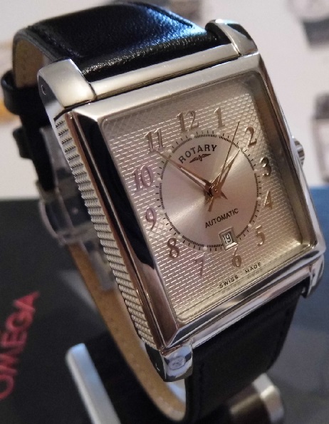 Rotary Reversible Automatic, Silver Dial, Leather Strap