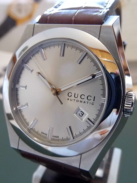 Gucci Pantheon Automatic, Silver Dial, Leather Strap