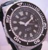 Seiko Kinetic 200M Divers, Black Dial, Black Rubber Strap