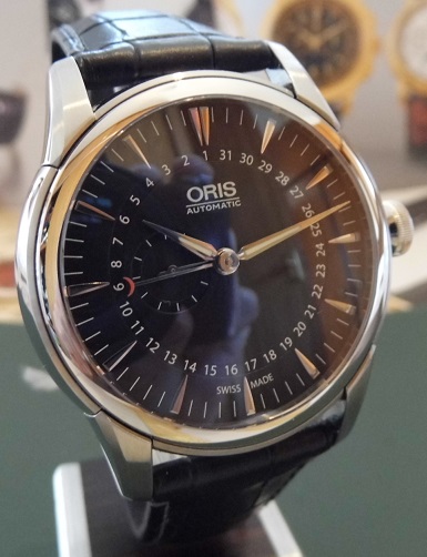 Oris Artelier Small Second Pointer Date, Black Dial, Leather Strap