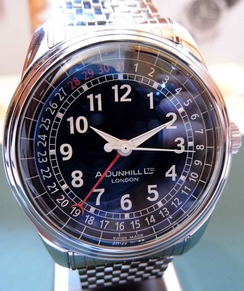 Dunhill A-Centric Automatic, Black Dial, Steel Bracelet & Leather Strap 