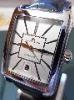 Maurice Lacroix Pontos Rectangulaire, SIlver Dial With Leather Strap