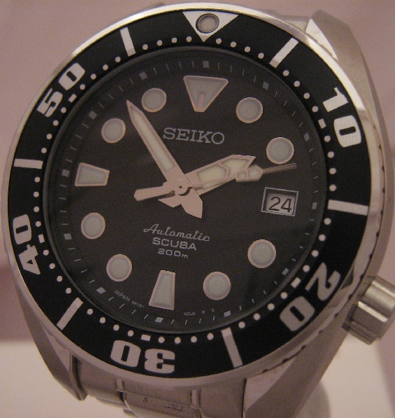 Seiko Scuba Prospex Sumo, Black Dial, Steel Bracelet