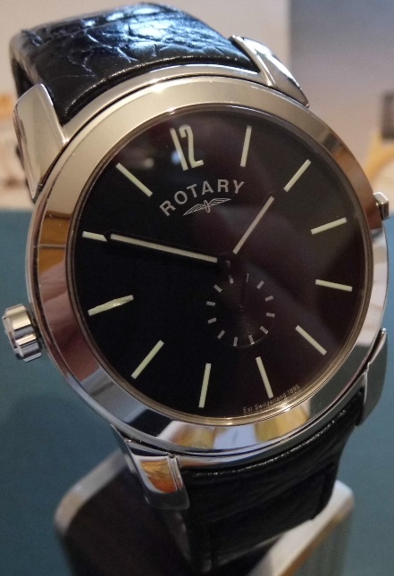 Rotary Revelation, Black / Silver Dial, Leather Strap 