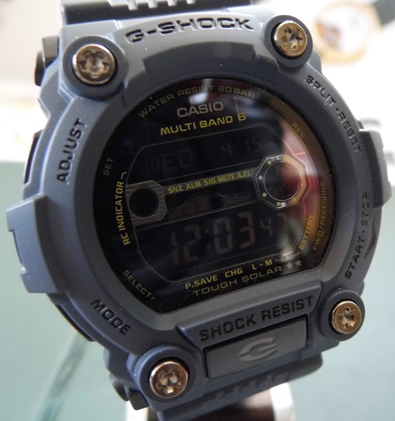 Casio G Shock GW-7900NV-2ER, Black Dial, Blue Strap