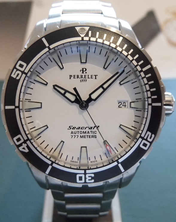 Perrelet Seacraft 777, White Dial, Bracelet & Strap