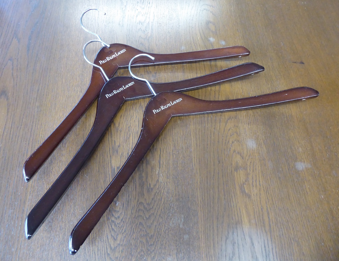 3 Ralph Lauren Wooden Clothes Hangers