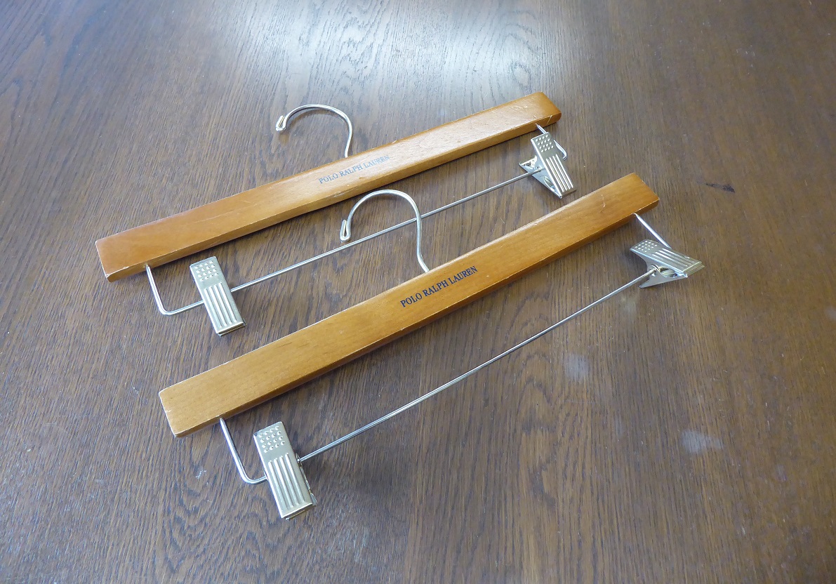 2 Ralph Lauren Wooden Clothes Hangers