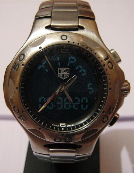 Used Tag Heuer Kirium F1 Watch, Black Dial With Steel Bracelet