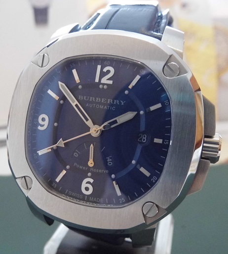 Burberry The Britain Power Reserve, Blue Dial, Leather Strap