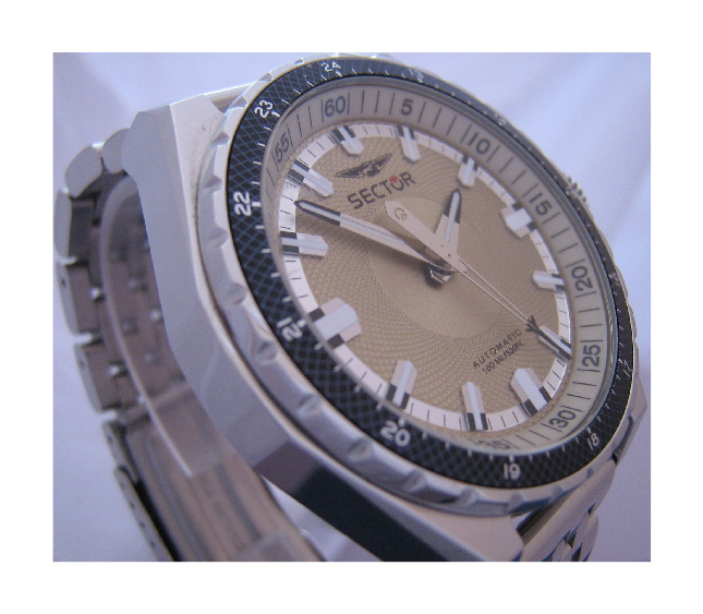 Sector 280 Automatic Watch, Gold Dial With Stainless Steel Bracelet