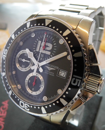 Longines Hydroconquest Automatic Chronograph, Black Dial, Bracelet