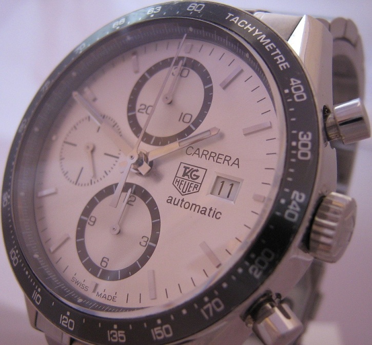 Tag Heuer Carrera Chronograph, Silver Dial With Stainless Steel Bracelet