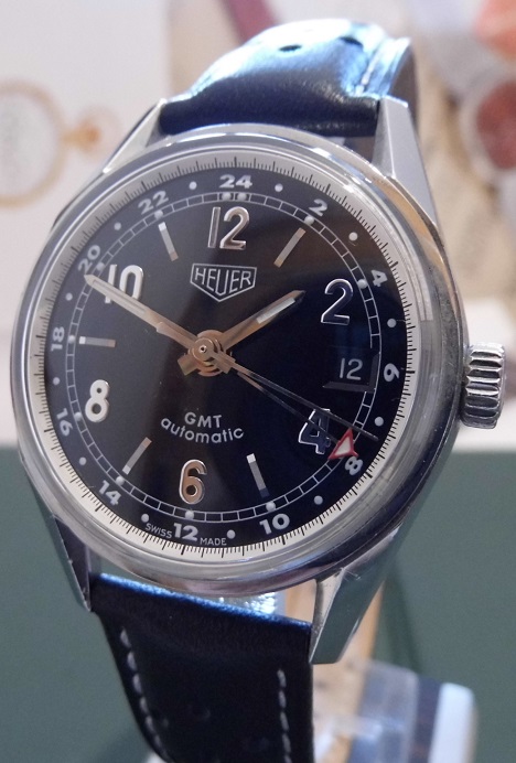 Tag Heuer Carrera GMT 1964 Re-Edition, Black Dial, Strap