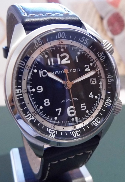 Hamilton Khaki Pilot Pioneer Auto, Black Dial, Leather Strap 