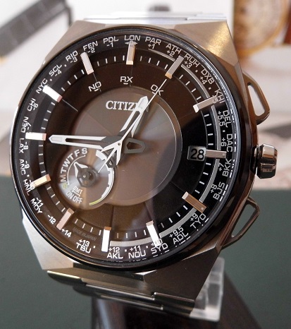 Citizen F100 Satellite Wave, Black Dial, Titanium Bracelet