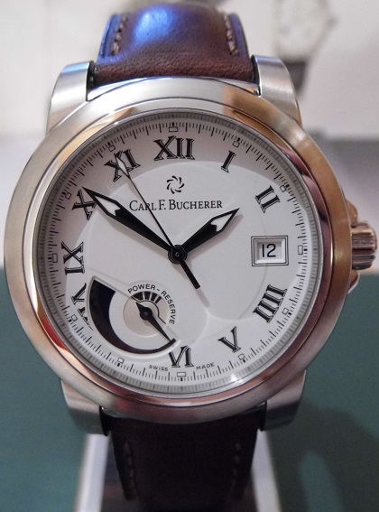 Carl F. Bucherer Patravi Power Reserve, White Dial, Strap