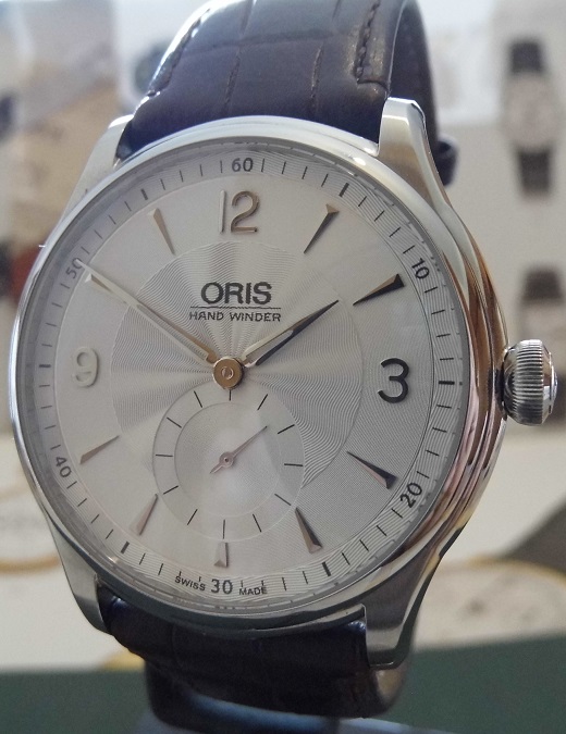 Oris Artelier Hand Winding, Silver Dial, Brown Leather Strap