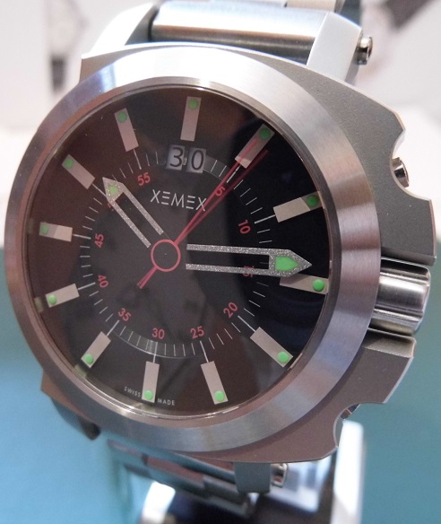 Xemex Concept One Big Date, Black Dial, Bracelet & Strap
