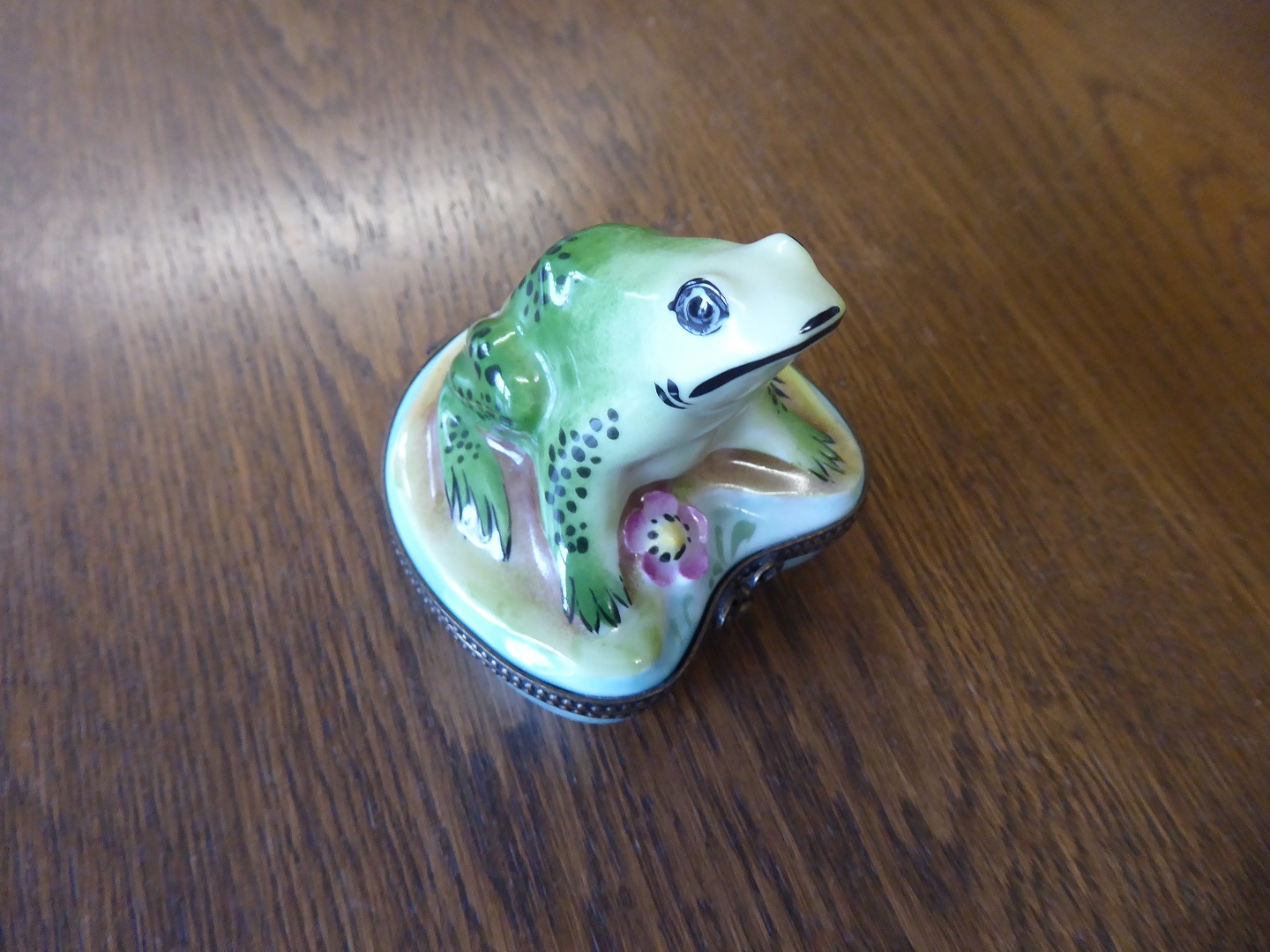 A Tiffany & Co Limoges Frog Trinket Box