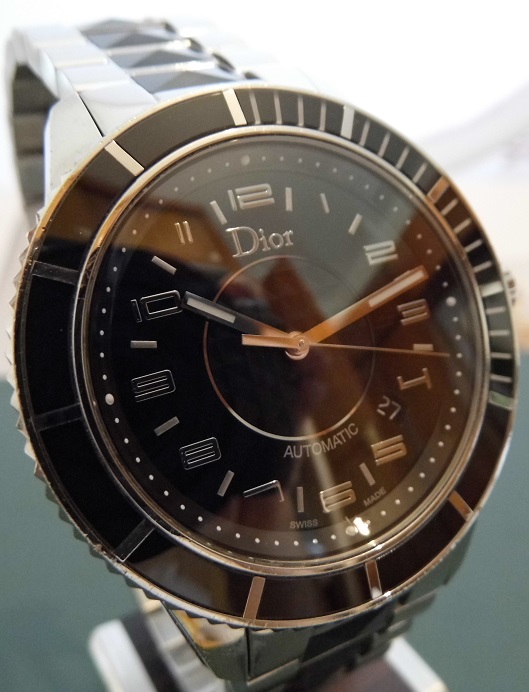 Dior Christal Automatic, Black Dial, Stainless Steel Bracelet