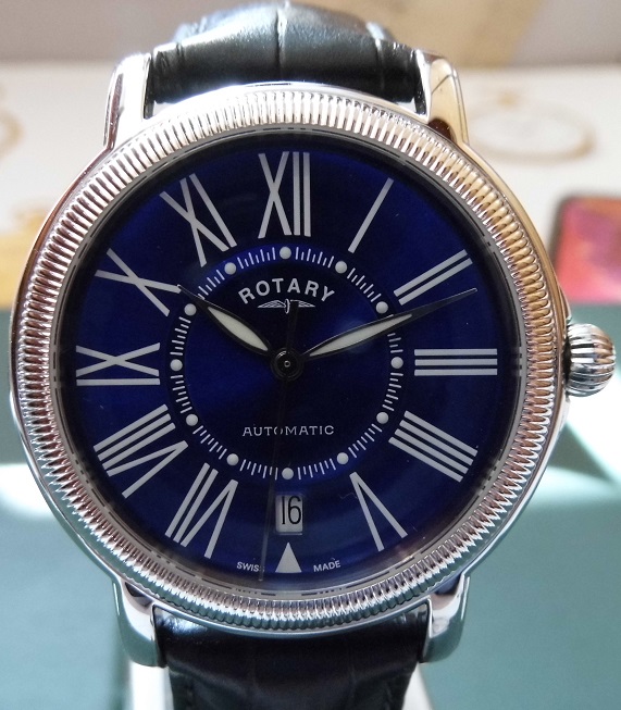 Rotary Elite Ltd Edition, Blue Dial, Black Leather Strap