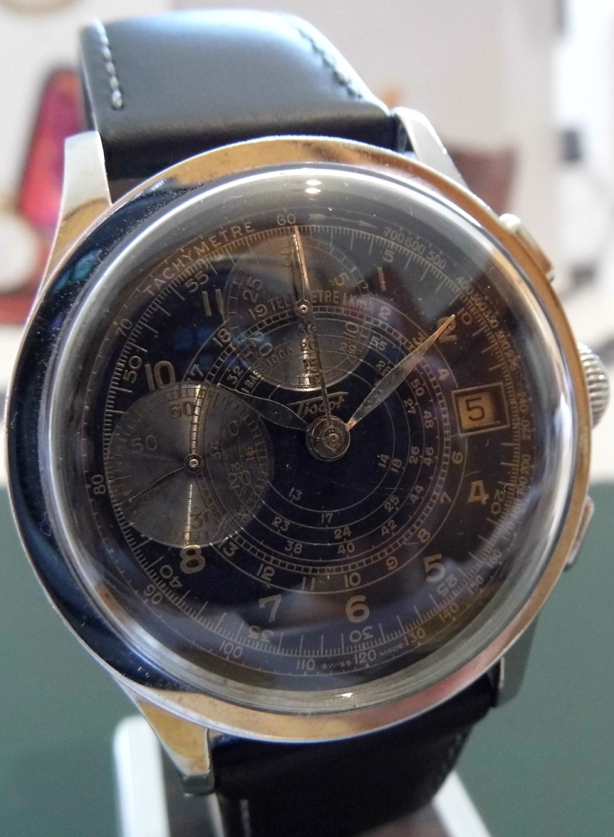 Tissot Janiero Ltd Edition Chronograph, Black Dial, Leather Strap