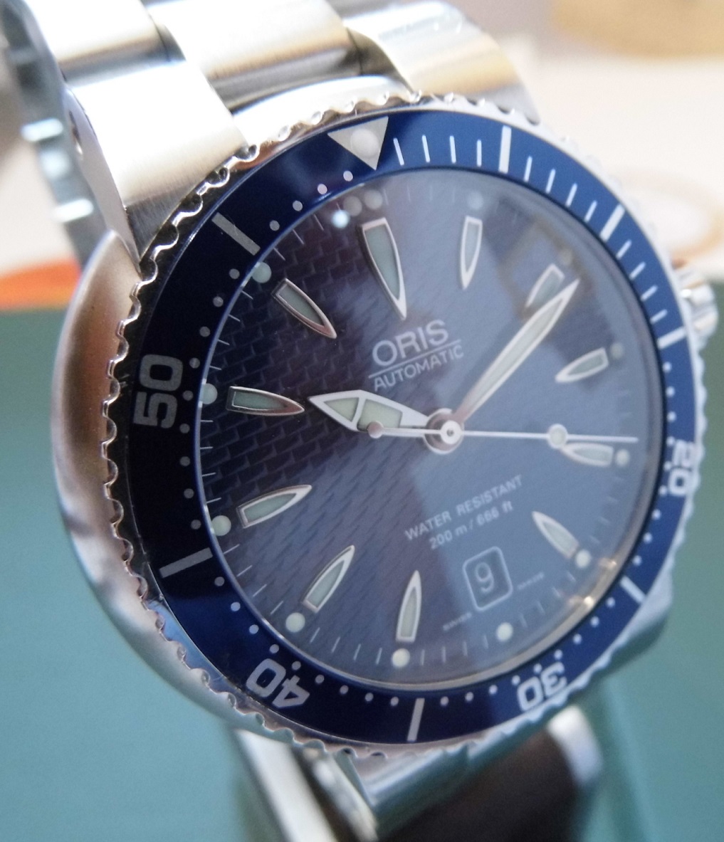 Oris TT1 Divers Watch, Blue Dial With Stainless Steel Bracelet