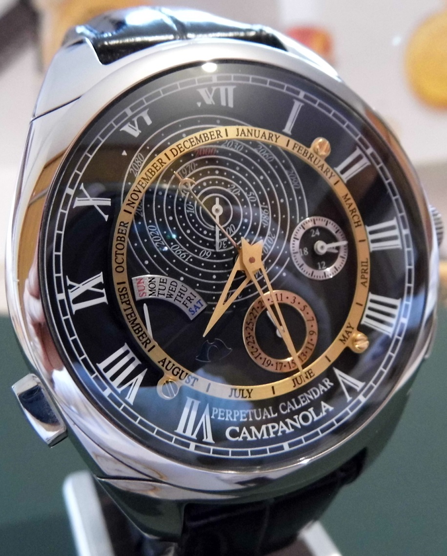 Citizen Campanola Perpetual Calendar, Black Dial, Leather Strap