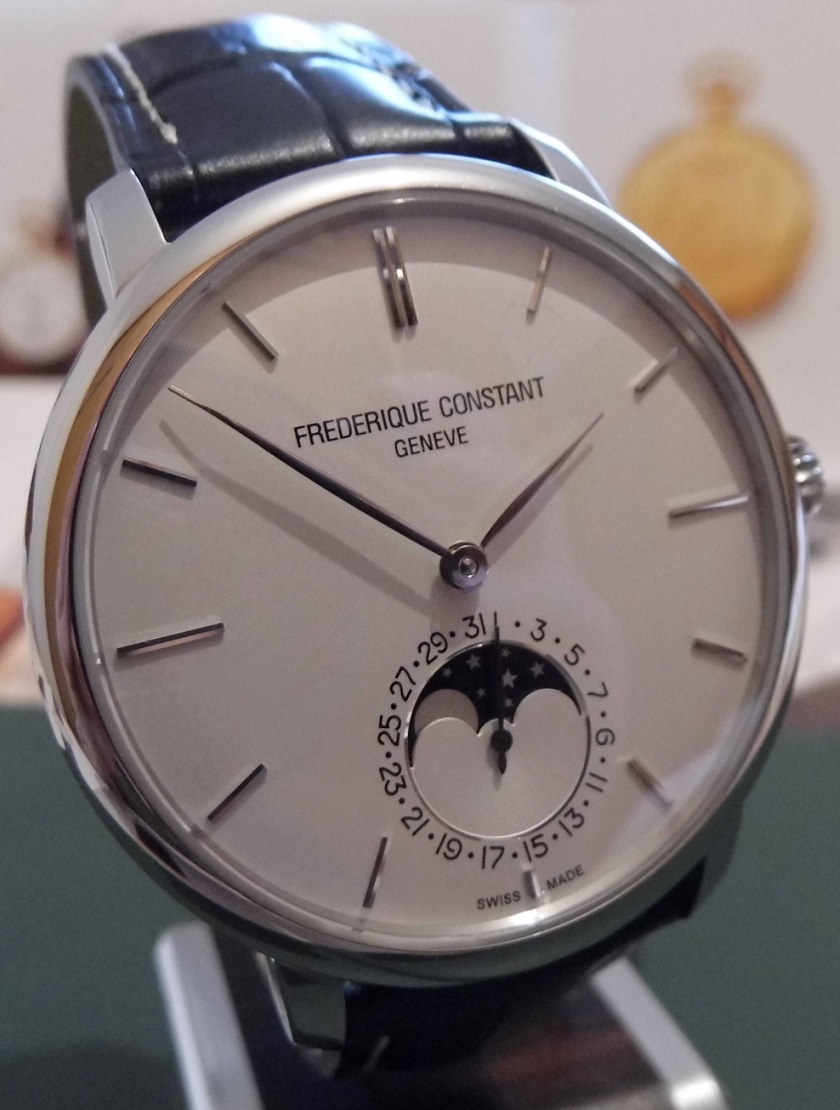 Frederique Constant Slimline Moonphase, White dial, strap & braclelet