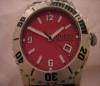 Gucci Pantheon Divers Watch, Red Dial With Steel & Rubber Bracelet
