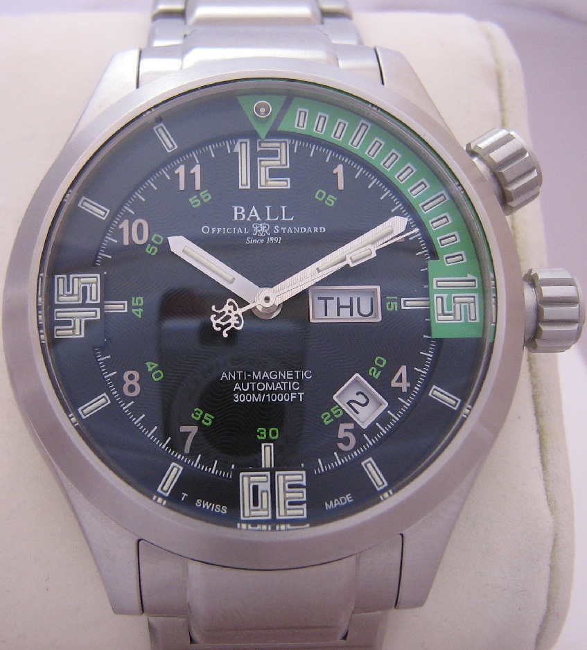 Ball Engineer Master II Diver, Black Dial With Steel Bracelet