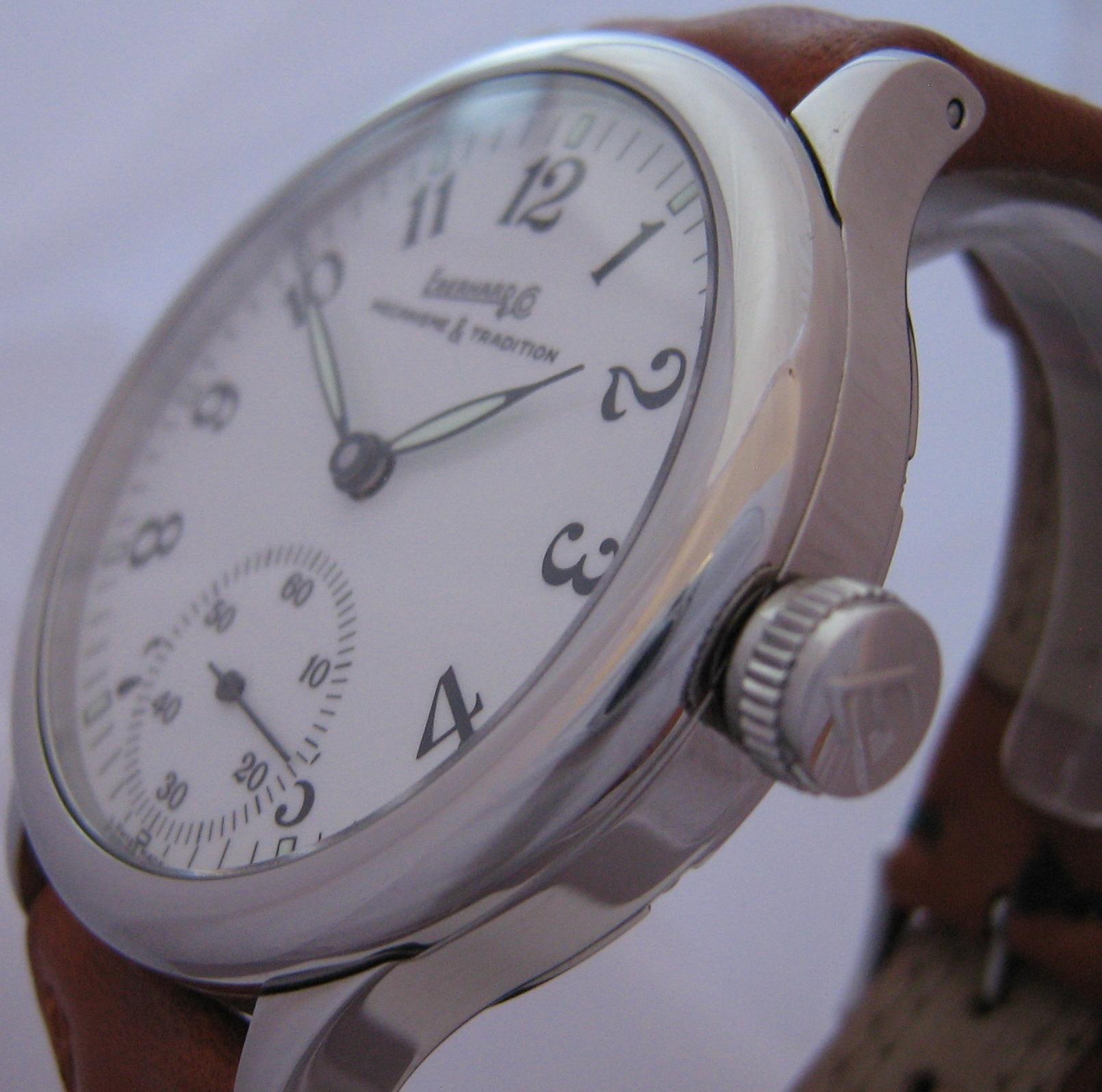 Eberhard & Co Traversetolo Hand Winding Watch, White Dial With Leather Strap