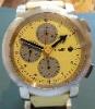 Xemex XE-5000 Sun Chronograph, Yellow Dial With Rubber Strap