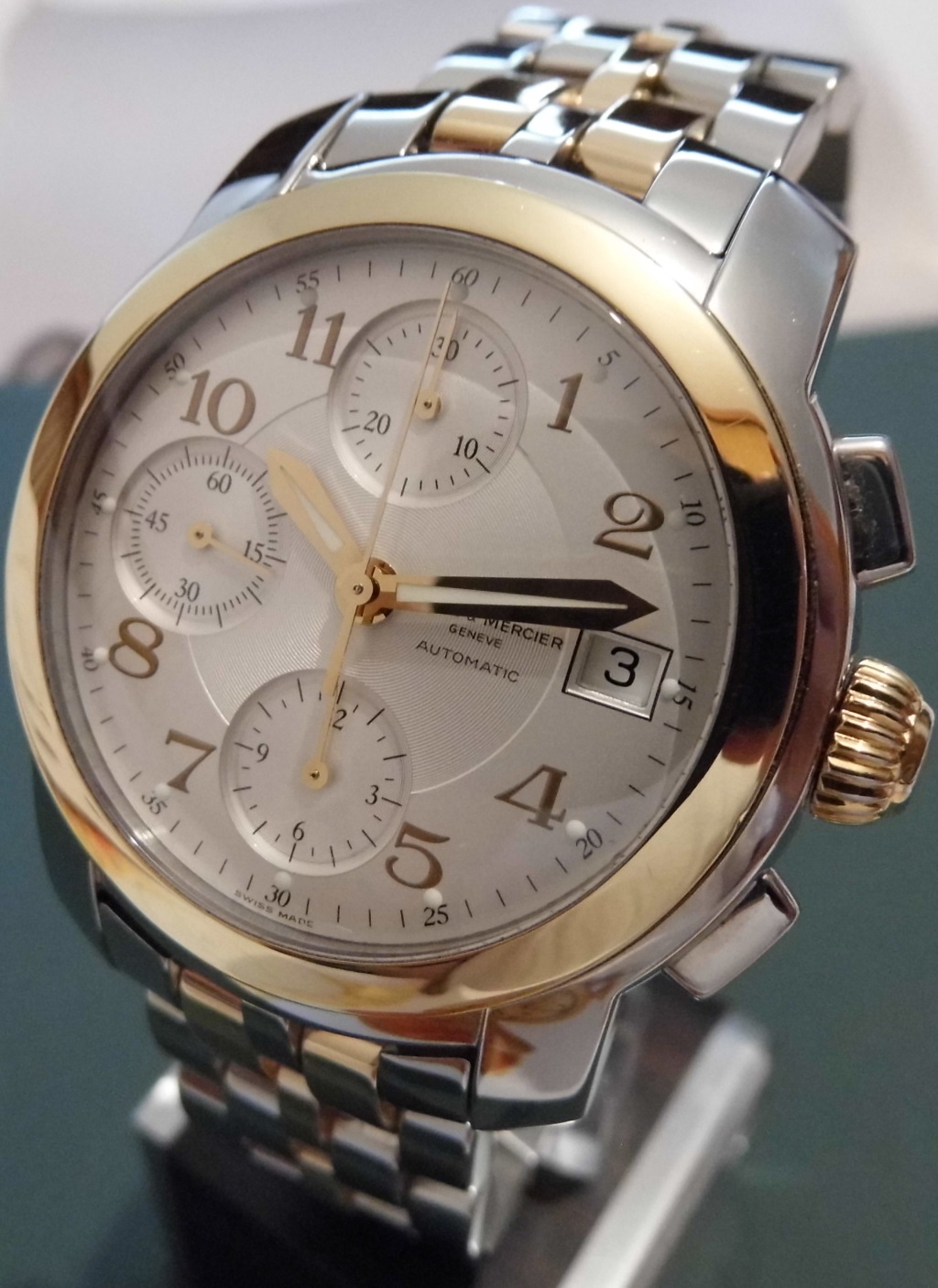 Baume & Mercier Capeland Chronograph, Sliver Dial, Bracelet