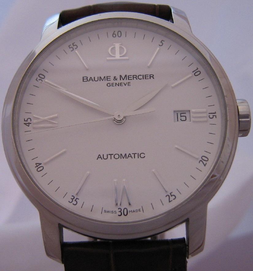 Baume & Mercier Classima Automatic, White Dial, Leather Strap