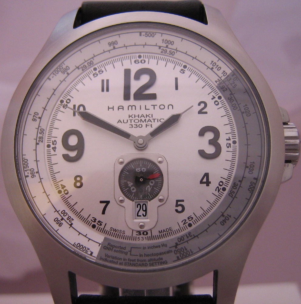 Hamilton Khaki QNE Automatic, Silver Dial With Leather Strap
