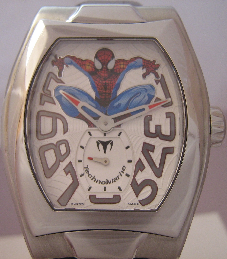 Technomarine Spider-Man Ltd Edition, White Dial, Leather Strap